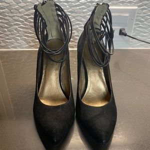 BCBG Black suede heels